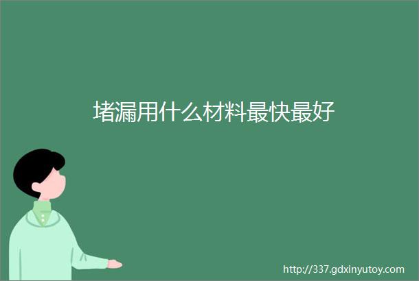 堵漏用什么材料最快最好